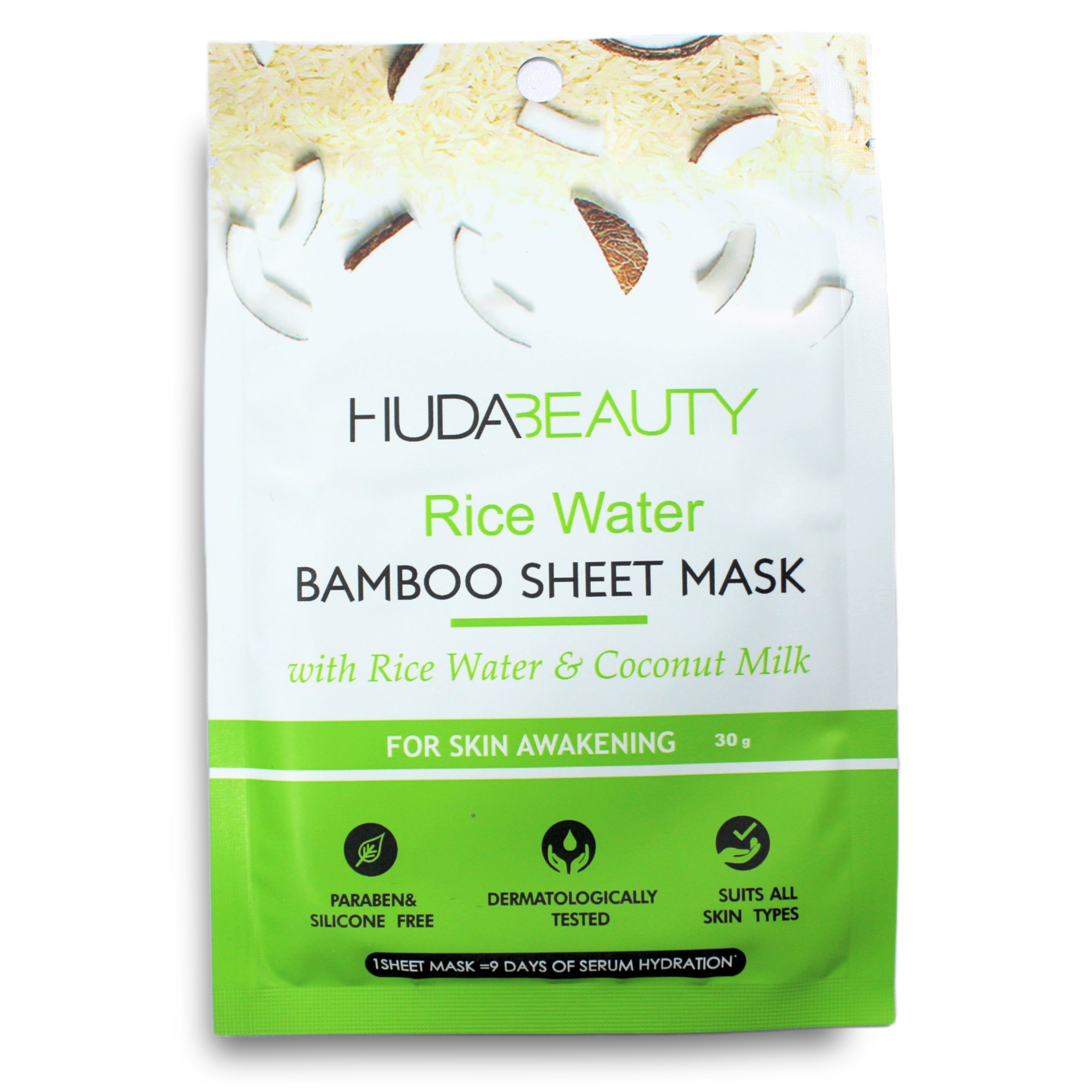 SHEET MASK BAMBOO HUDA BEAUTY 10 PCS PACK