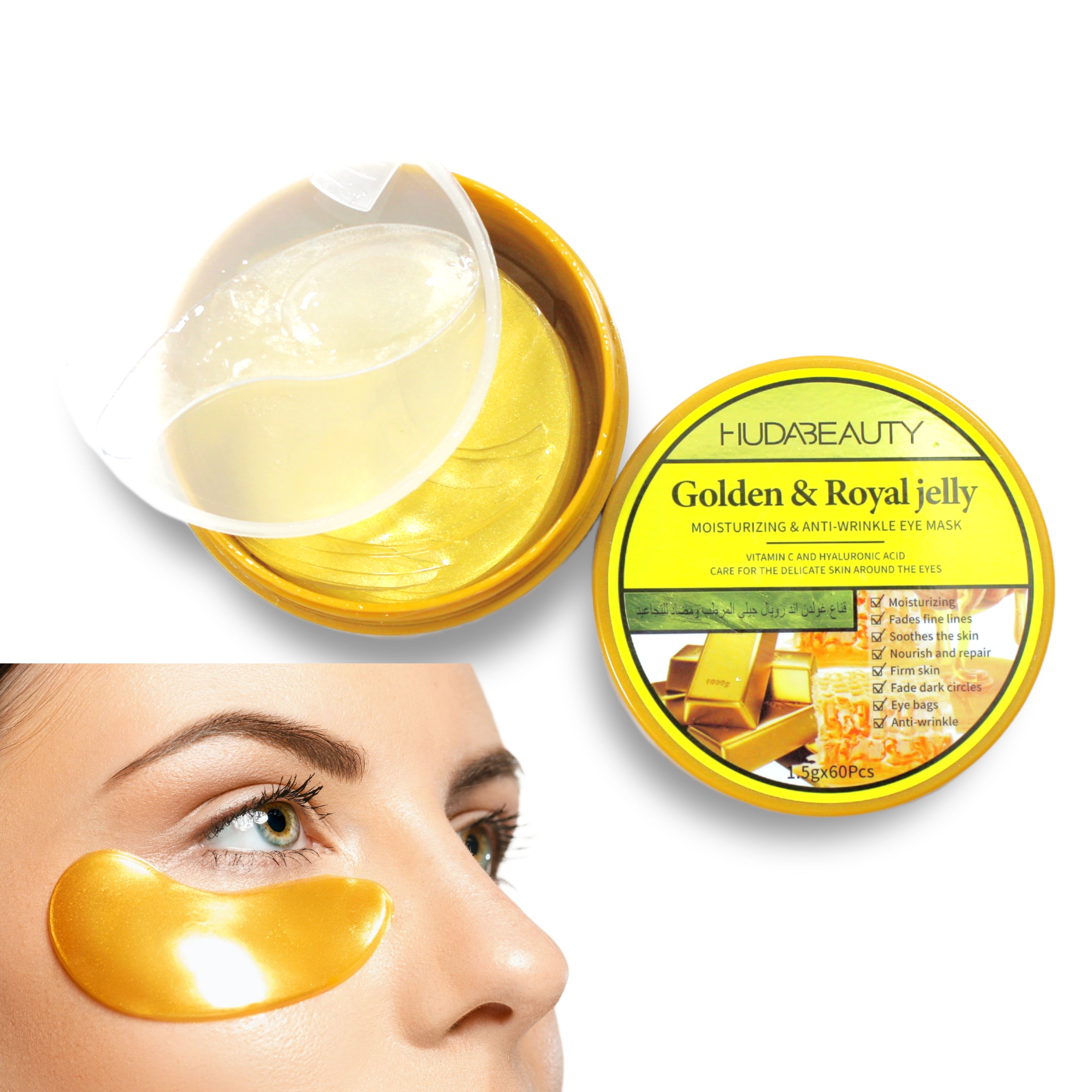 EYE MASK GOLDEN & ROYAL JELLY HUDA BEAUTY