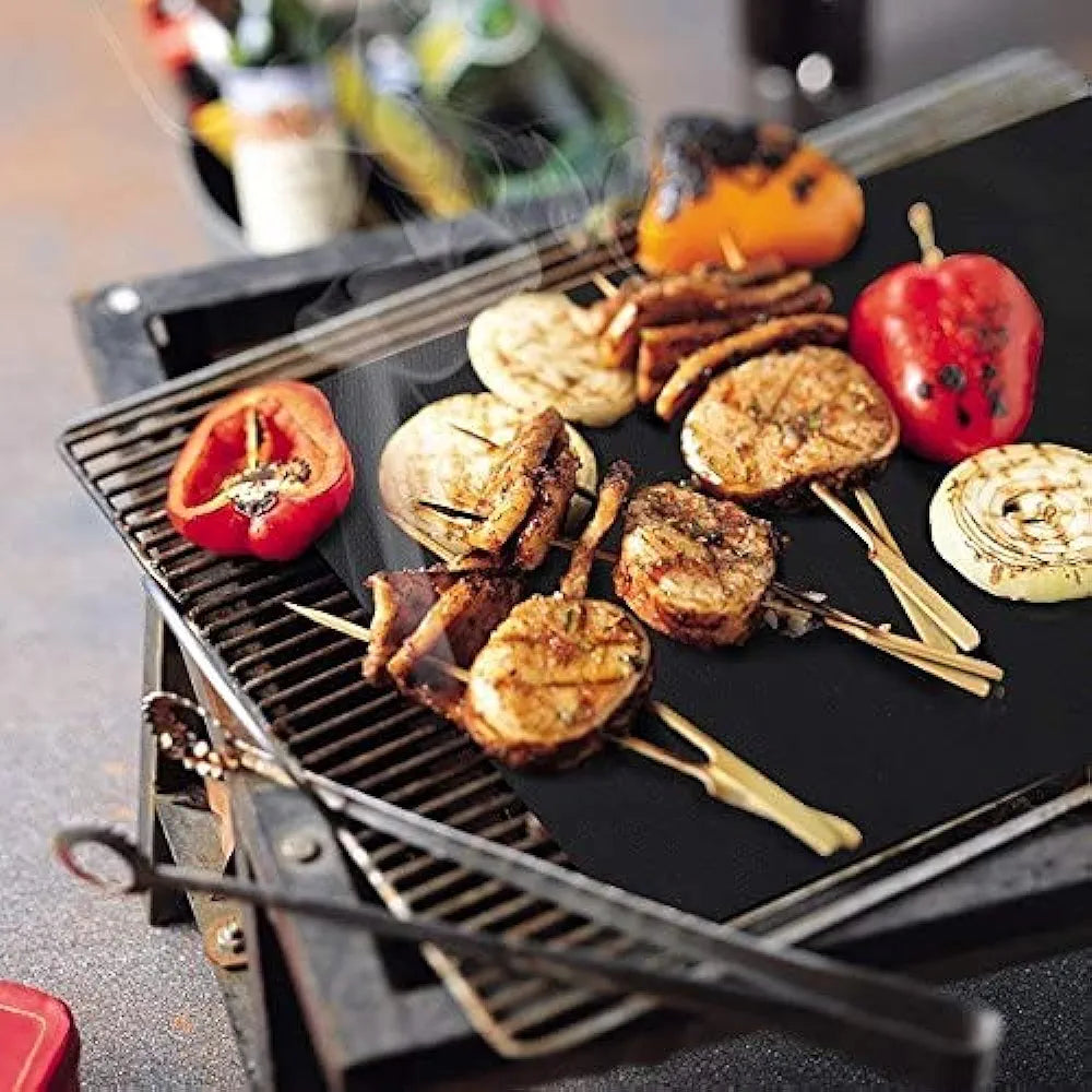 GRILL BBQ MAT SET OF 6+1 BRUSH