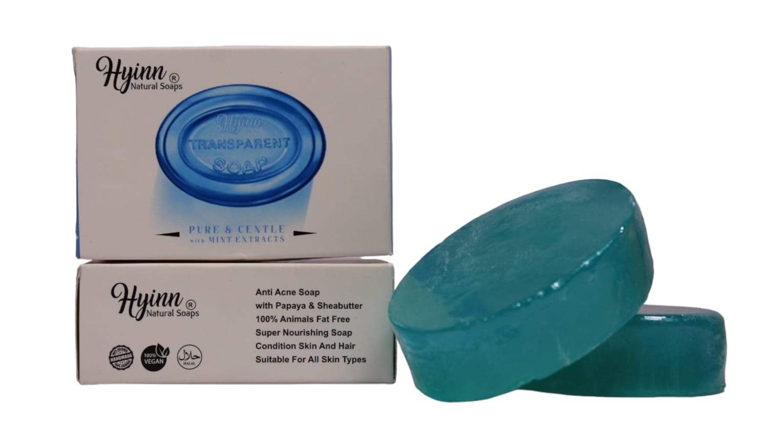 PURE & CENTLE WITH MINT EXTRACTS TRANSPARENT SOAP BY HYINN